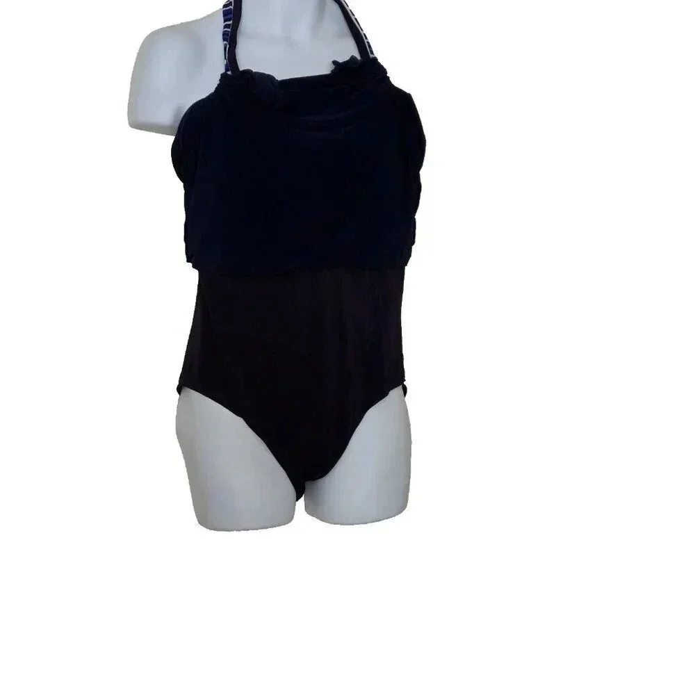 Catalina multicolor One Piece Swim Dress Halter Neck size 2X